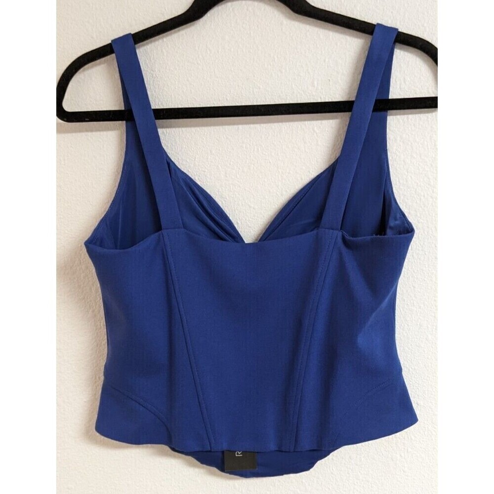 NWT~Women's RACHEL ROY Royal Blue Viscose Blend Pullover Corset Top SM - Picture 6 of 7